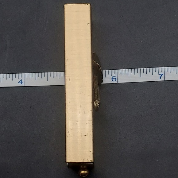 Vintage Gold Tone Umbrella Match Stick Cigarette Box Holder Small Drawer - Picture 5 of 10